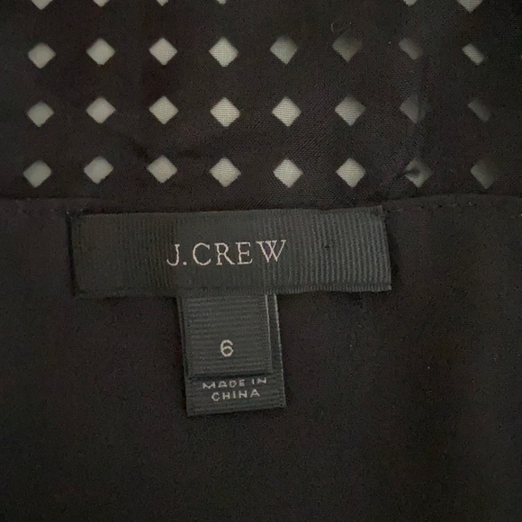 J. Crew Perforated A-Line Black Dress Size 0 - Picture 10 of 12